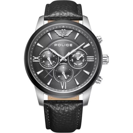 Police Avondale Ii Mens Black Leather Watch